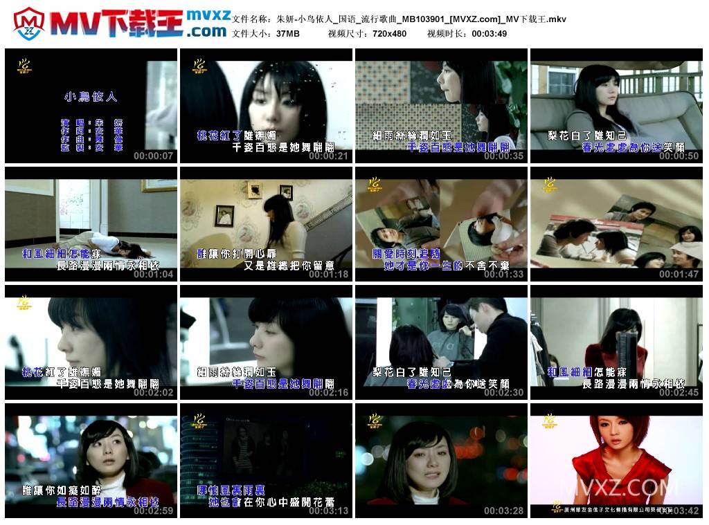 朱妍-小鸟依人_国语_流行歌曲_MB103901